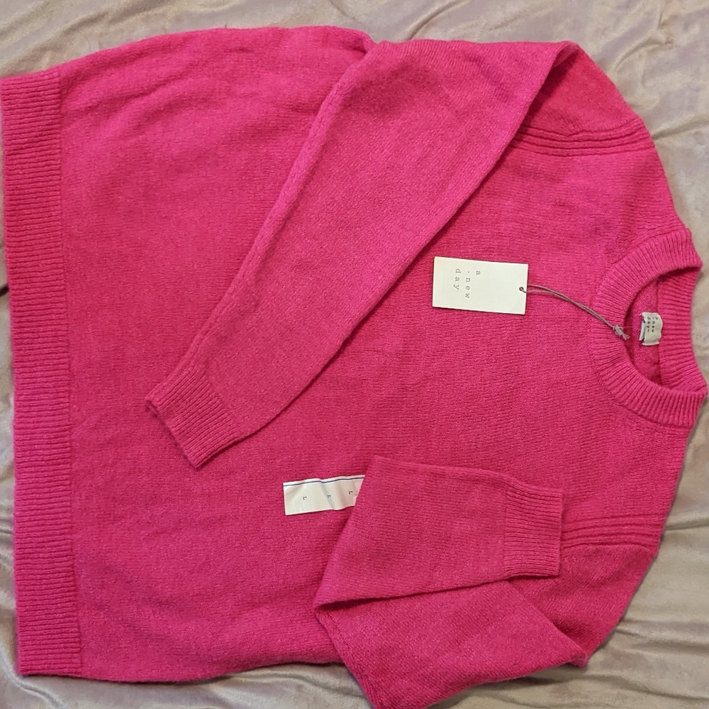 A new day, hot pink sweater from Target